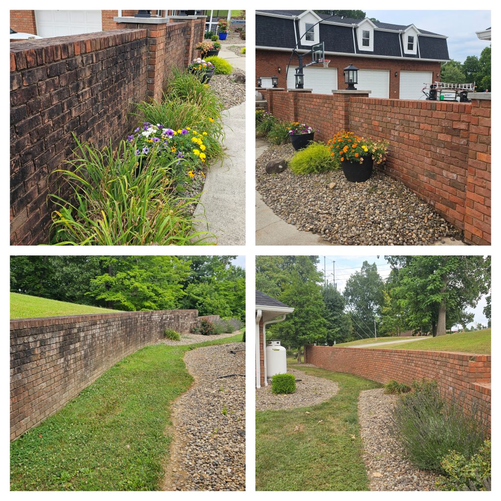 power wash Brick Wall